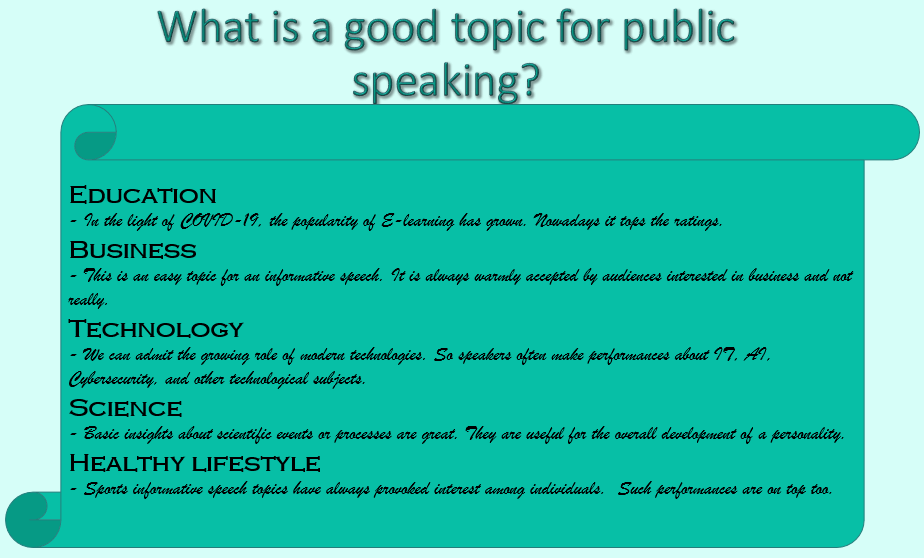 What is a good topic for public speaking